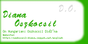 diana oszkocsil business card